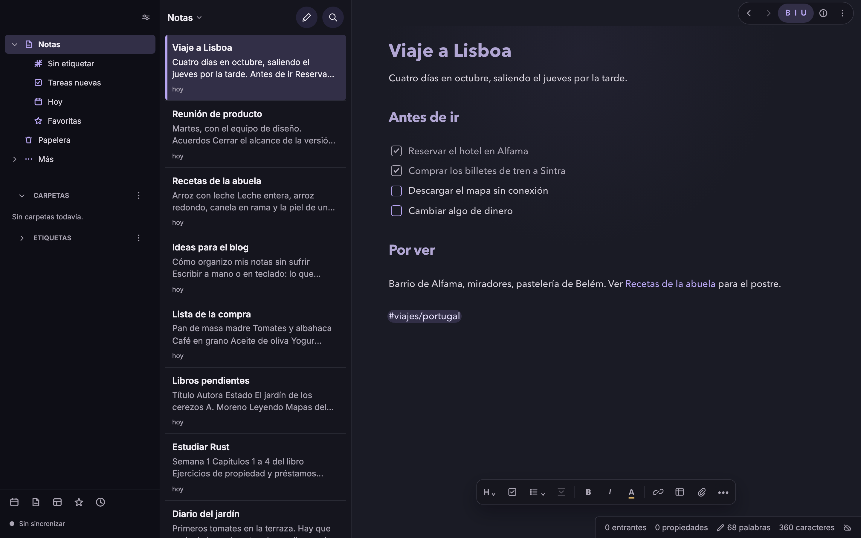 Hebra: Markdown-Notizen
